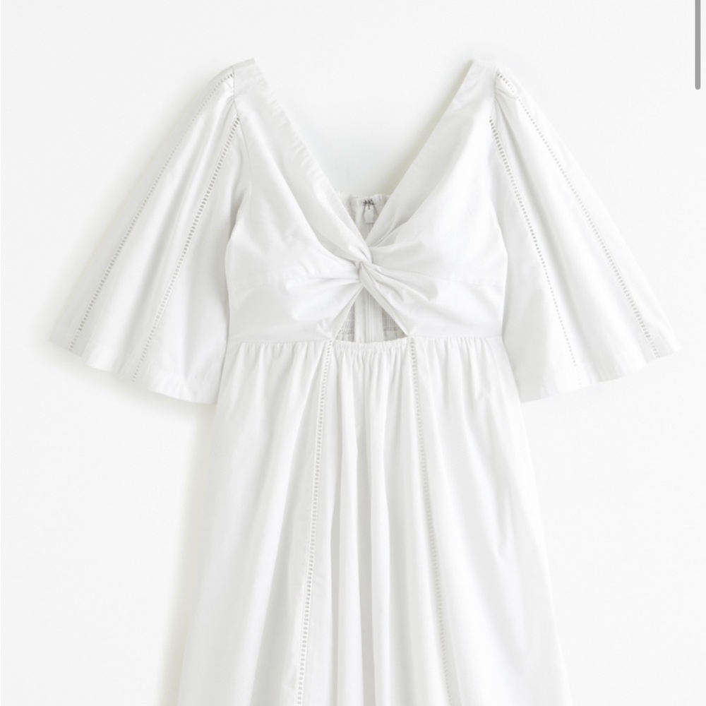 only worn once A&F Cutout Poplin Mini Dress